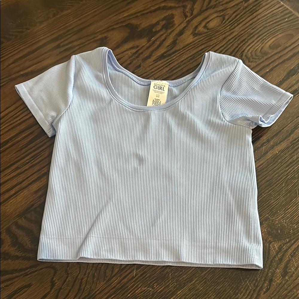 Athleta Blue Short Sleeve Tee Soft Casual Top